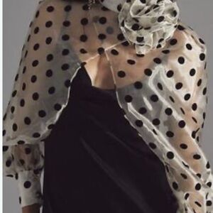 Anthropologie Rosette Tulle Sleeve NWT